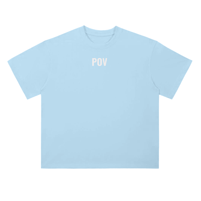 "POV" Light Blue Colored Shirt