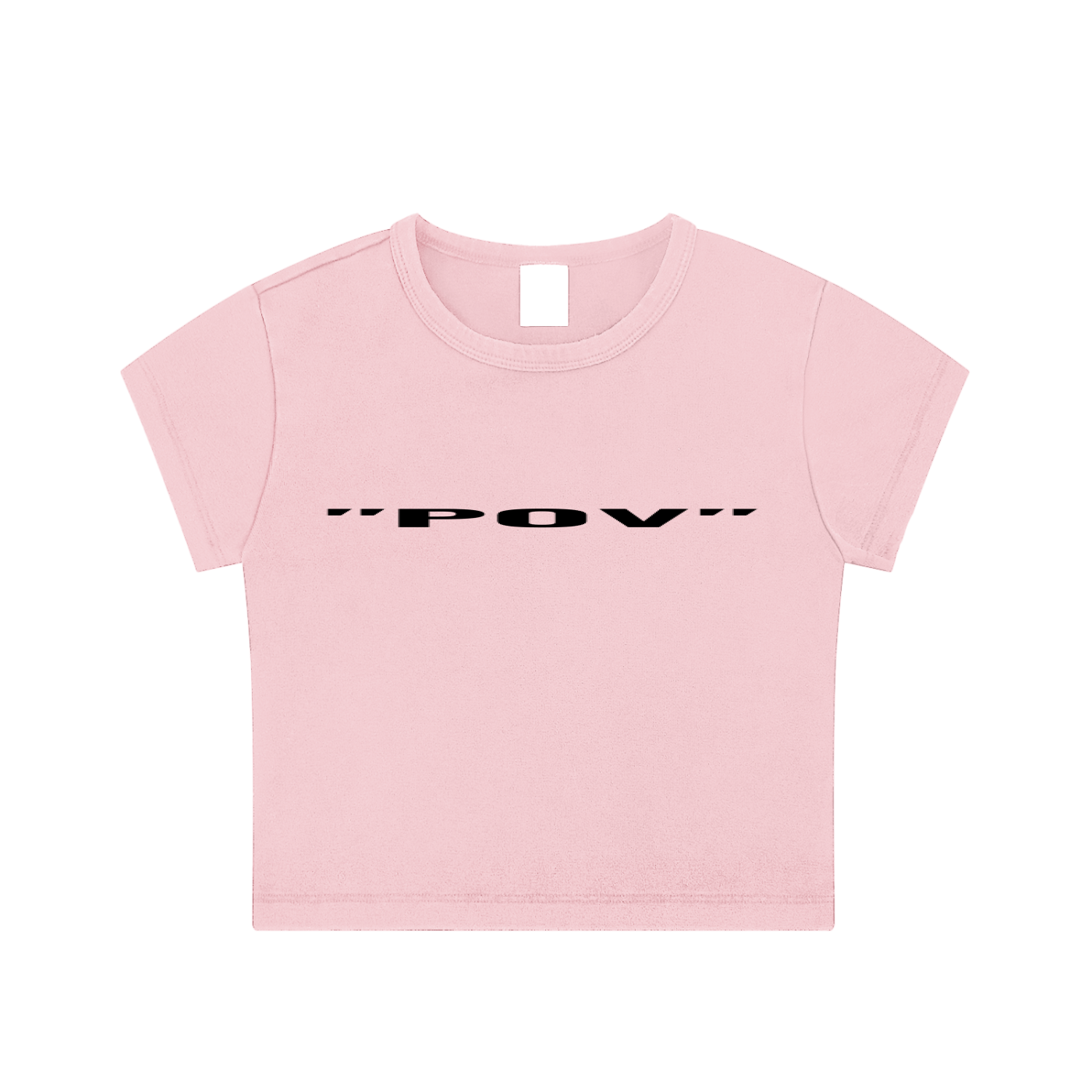 "POV" Washed Crop Top