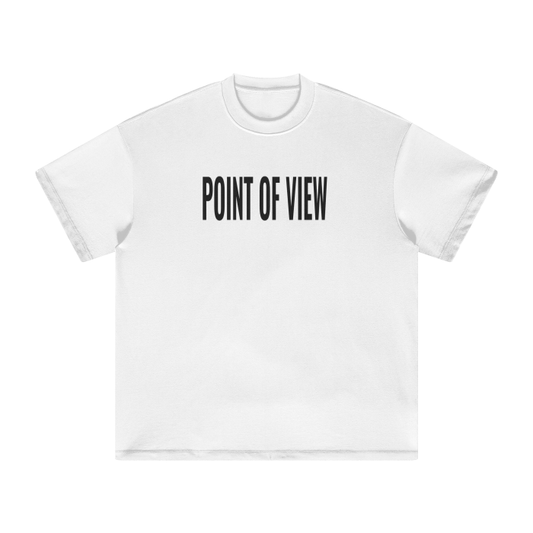 "POINT OF VIEW" Stretched Center Logo Shirt
