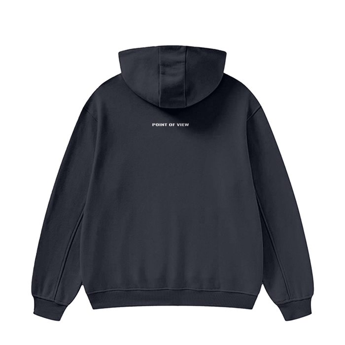 "POV" High Neck Fleece Heavy Hoodie