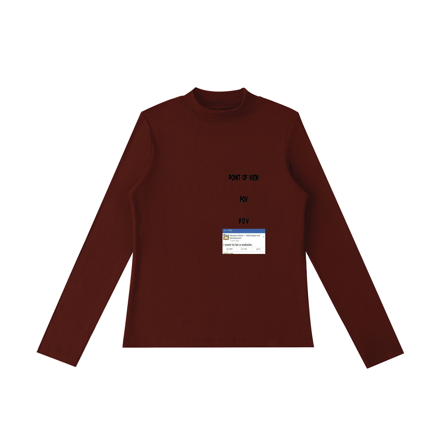 POV  Website Mock Neck Long Sleeve