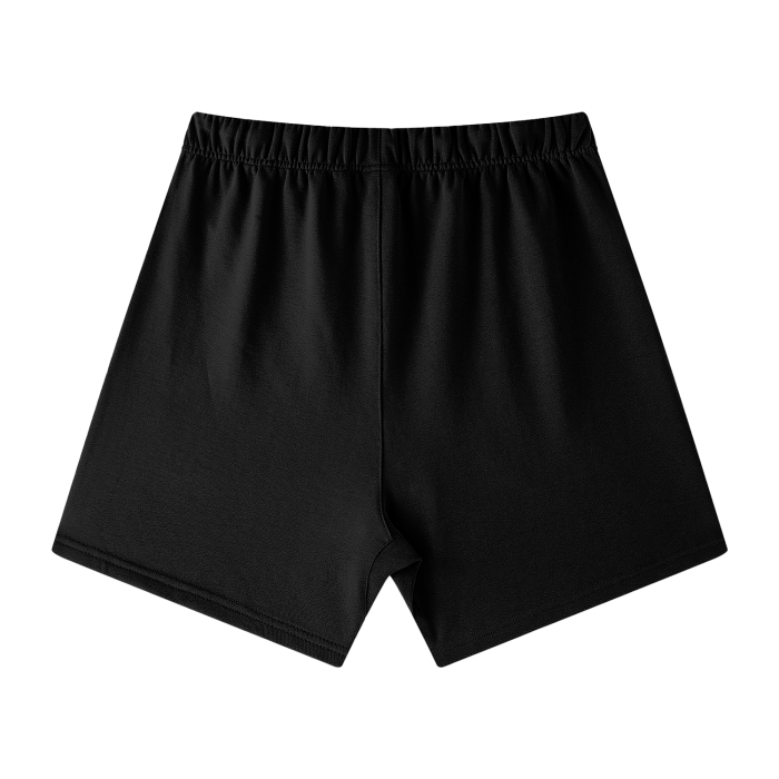 "POINT OF VIEW" Small Logo Loose Fit Cotton Shorts