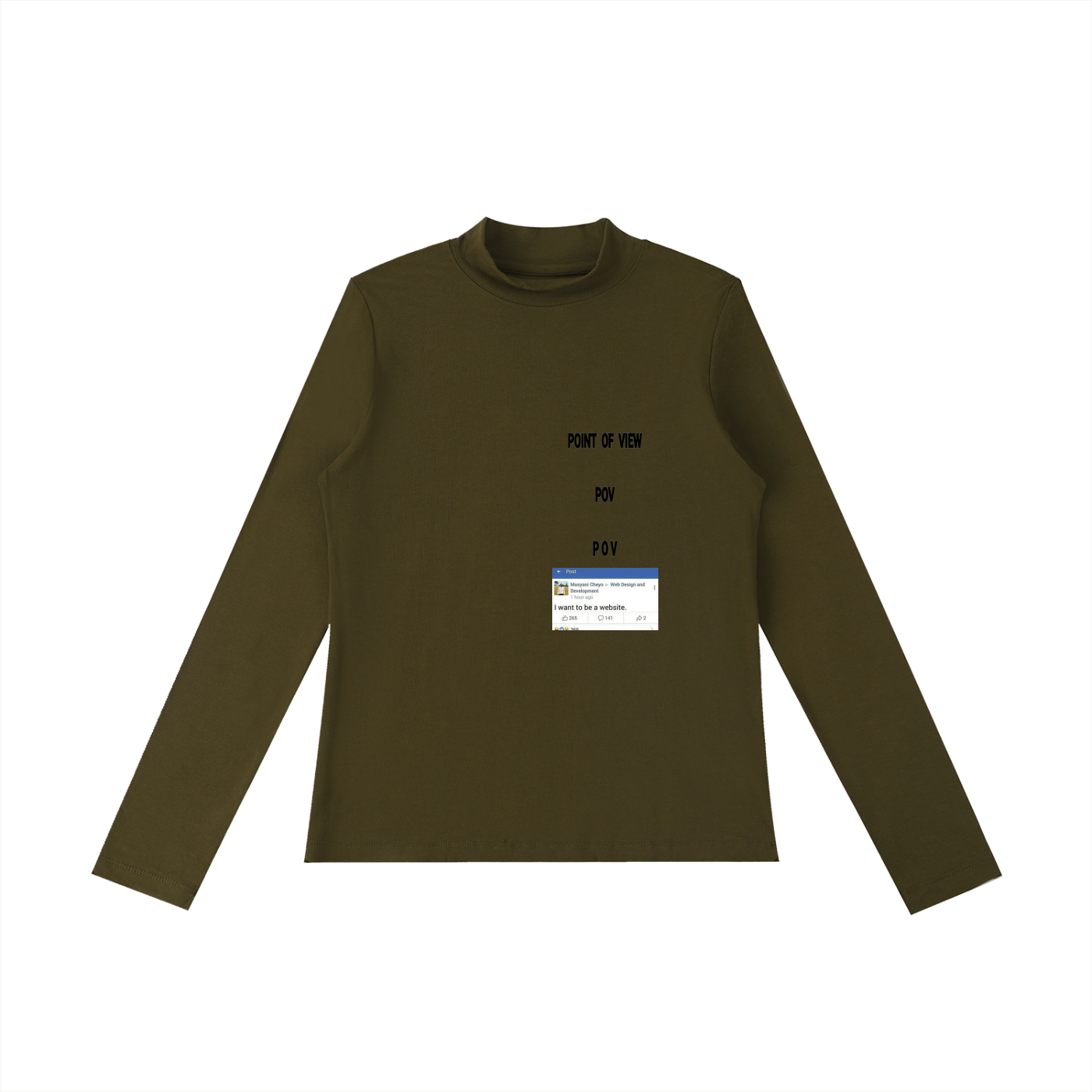 POV  Website Mock Neck Long Sleeve