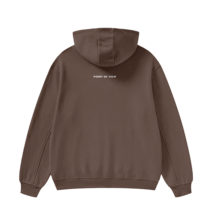 "POV" High Neck Fleece Heavy Hoodie