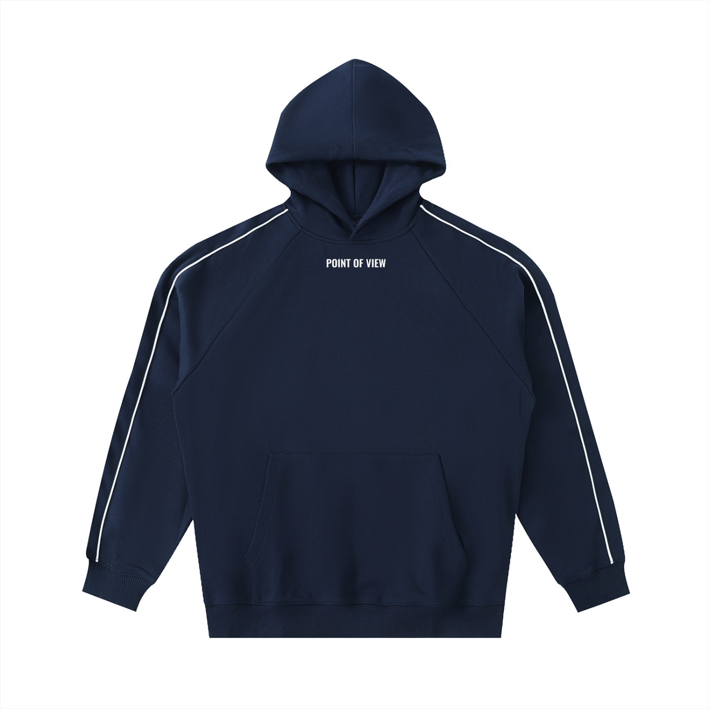 POV Contrast Piping Raglan Hoodie