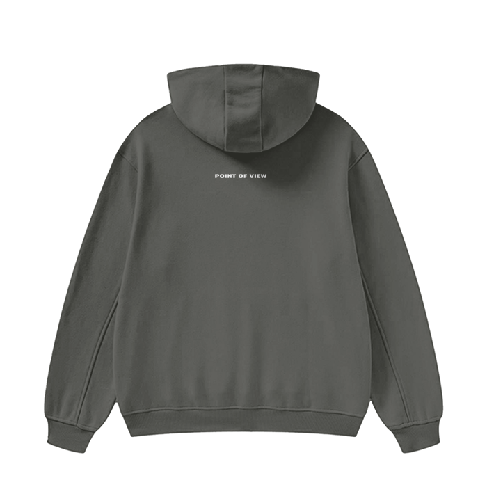 "POV" High Neck Fleece Heavy Hoodie