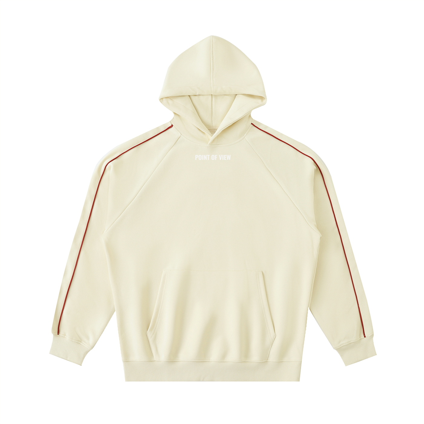 POV Contrast Piping Raglan Hoodie