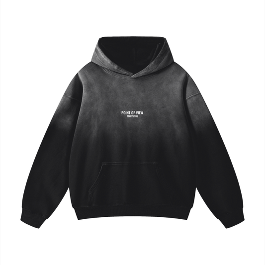 "POV" You vs You Vintage Wash Frayed Hoodie