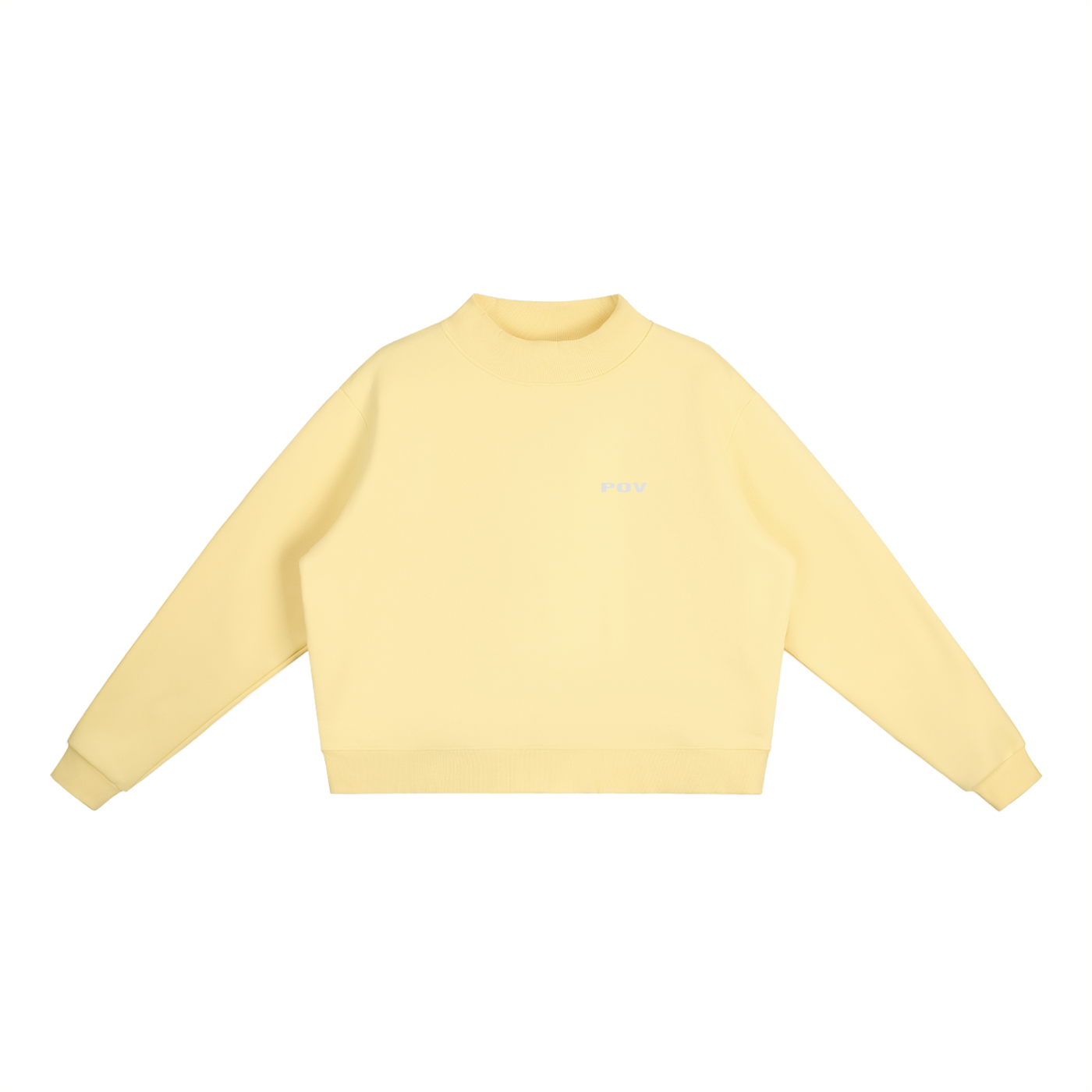POV Fleece Mock-Neck Crew Sweatshirt