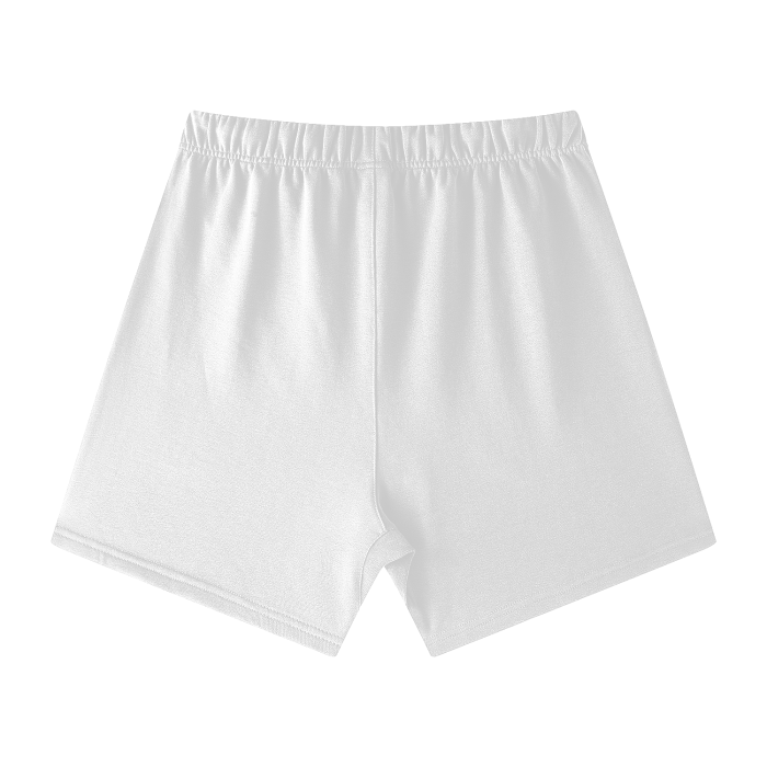"POINT OF VIEW" Small Logo Loose Fit Cotton Shorts