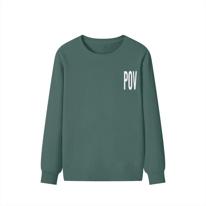 "POV" Chest Logo Classic Sweater