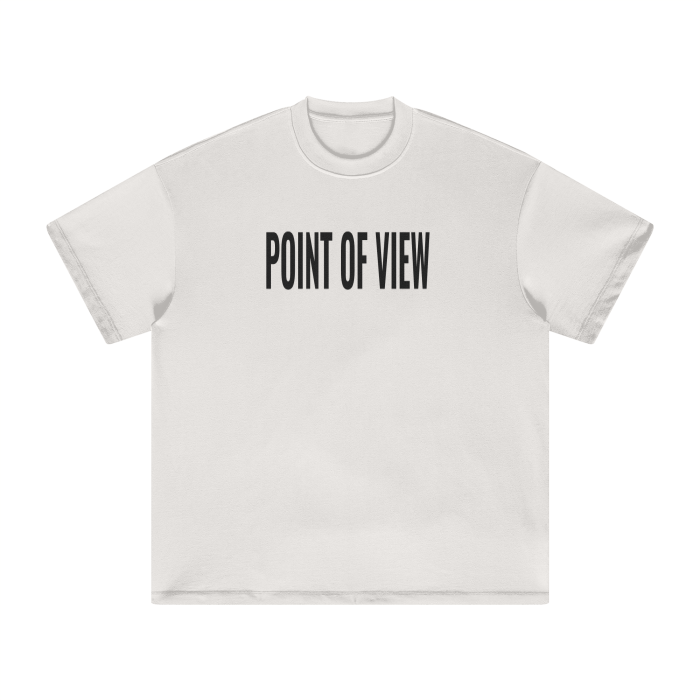 "POINT OF VIEW" Stretched Center Logo Shirt