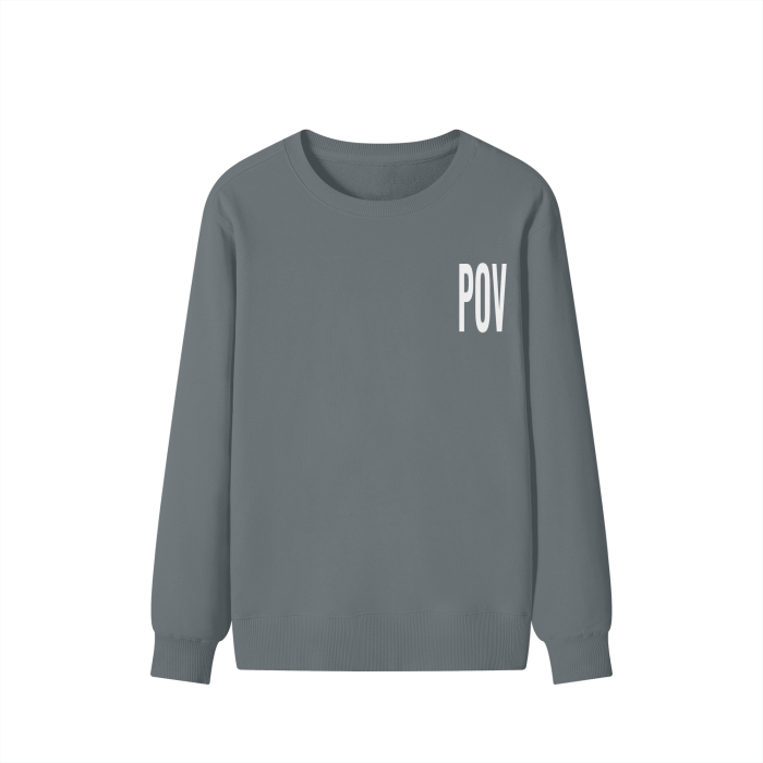 "POV" Chest Logo Classic Sweater