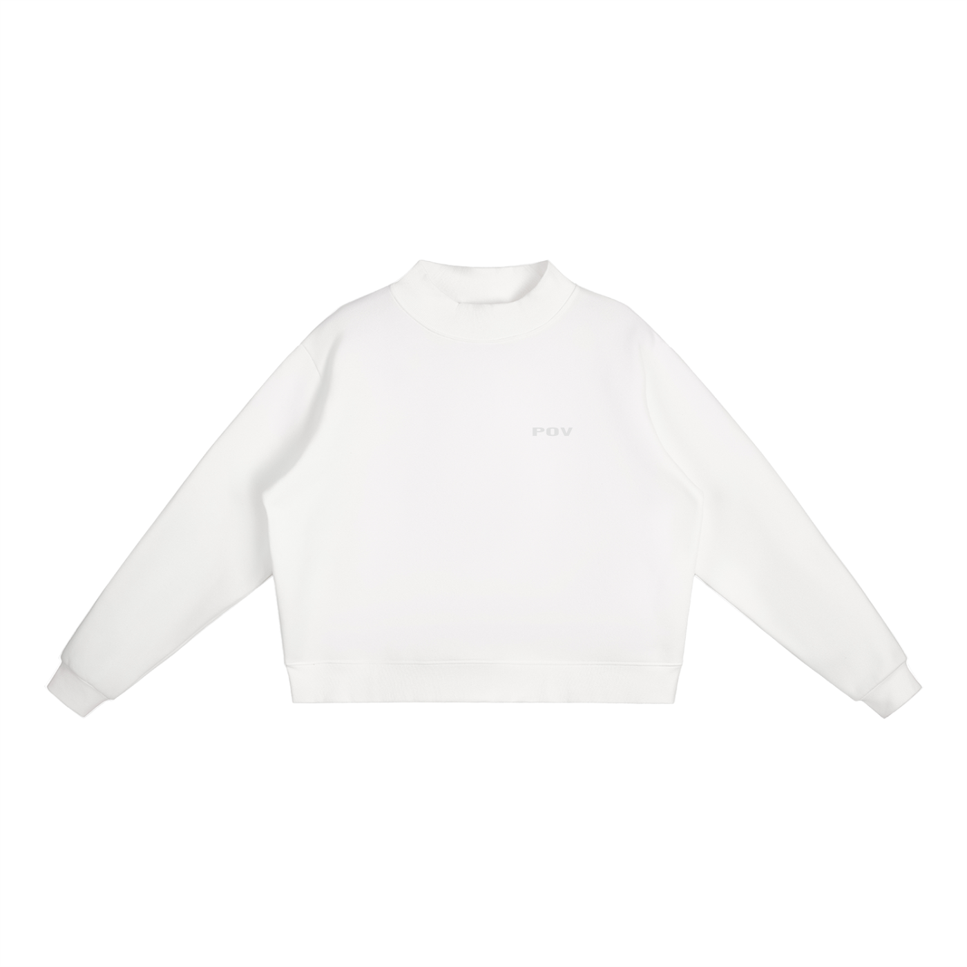 POV Fleece Mock-Neck Crew Sweatshirt