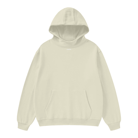 "POV" High Neck Fleece Heavy Hoodie