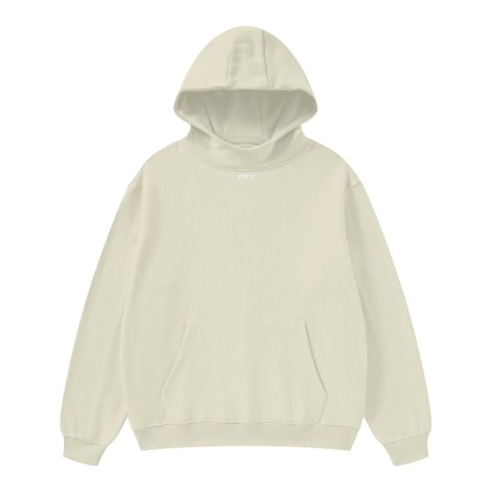 "POV" High Neck Fleece Heavy Hoodie