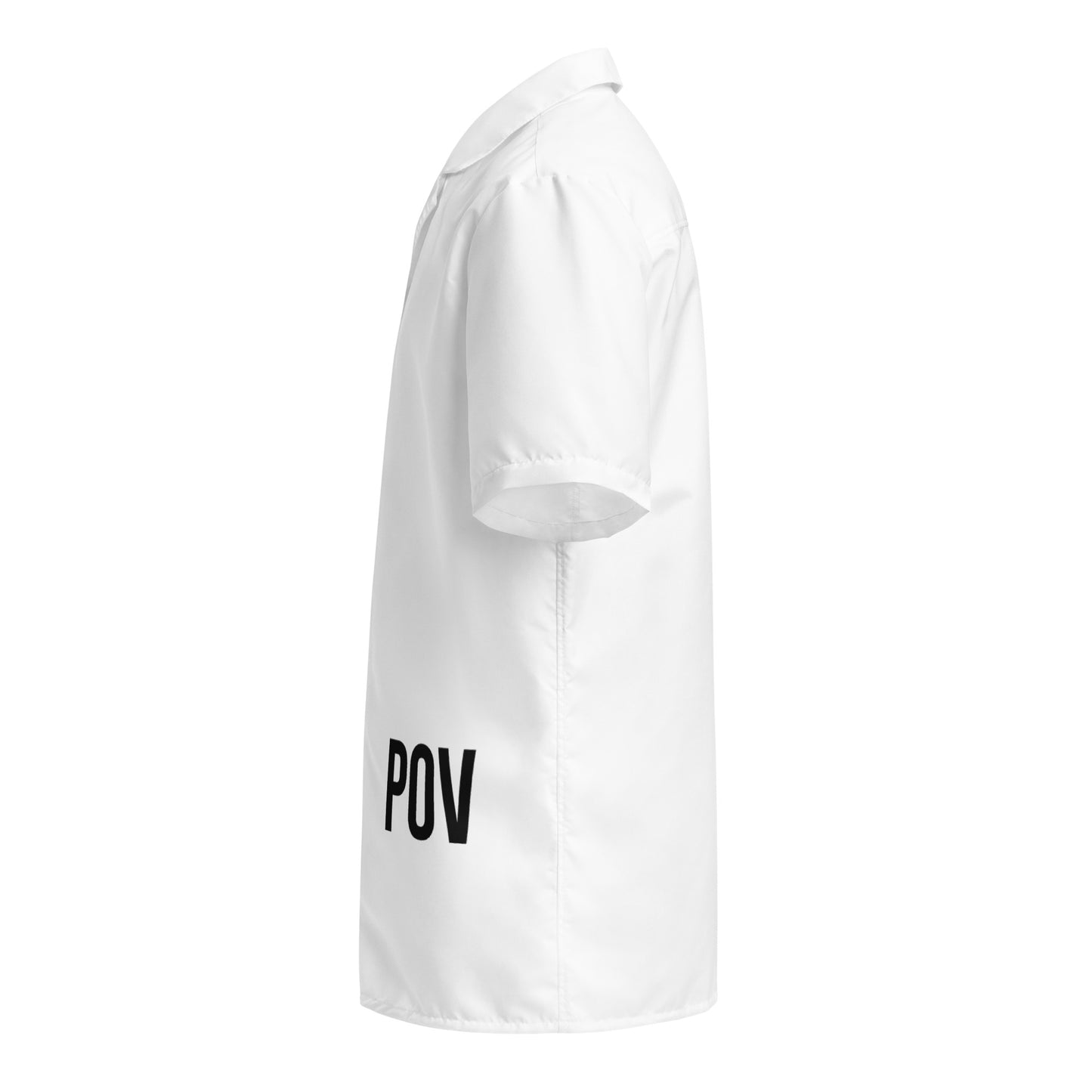 "POV" White Oversized Button Down Shirt