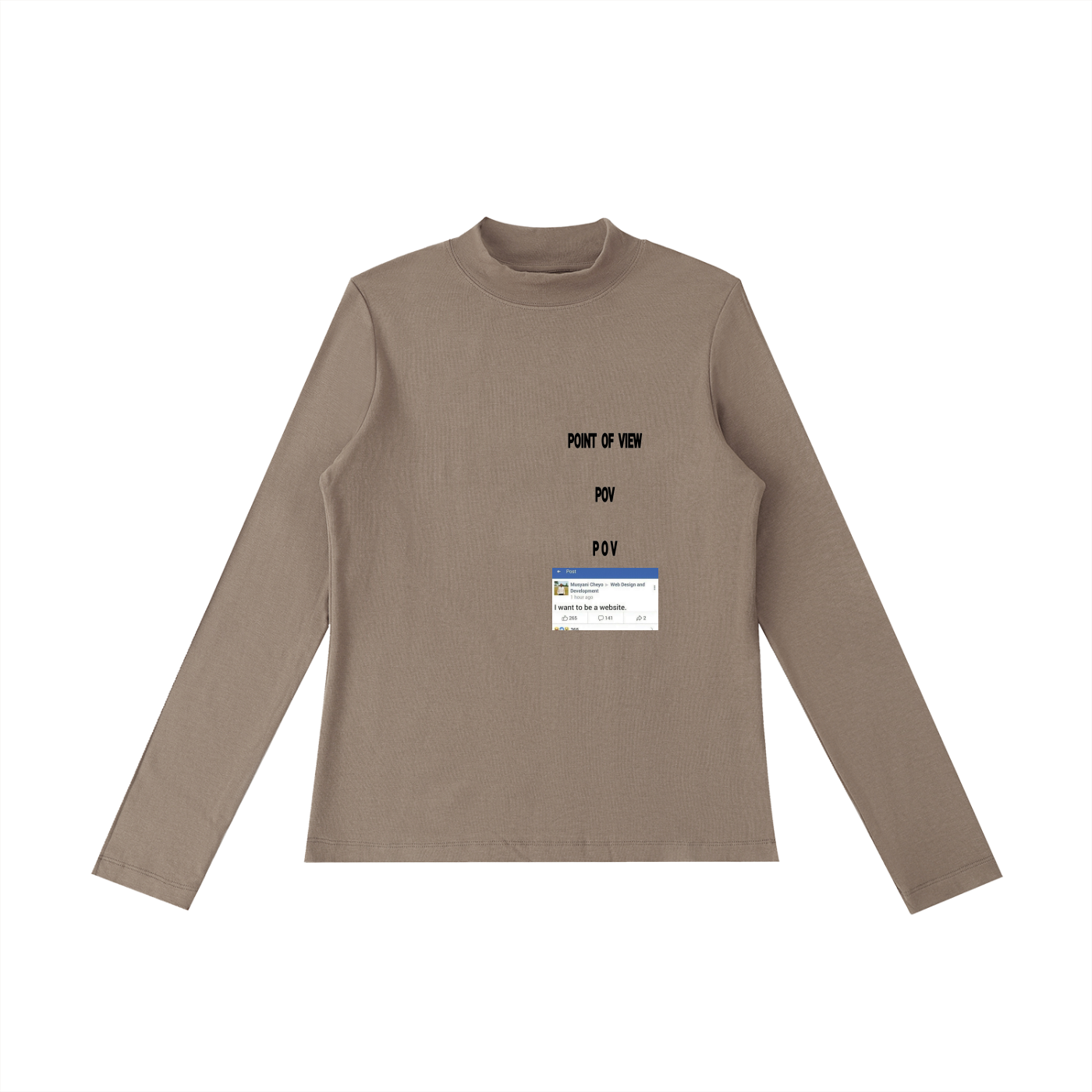 POV  Website Mock Neck Long Sleeve