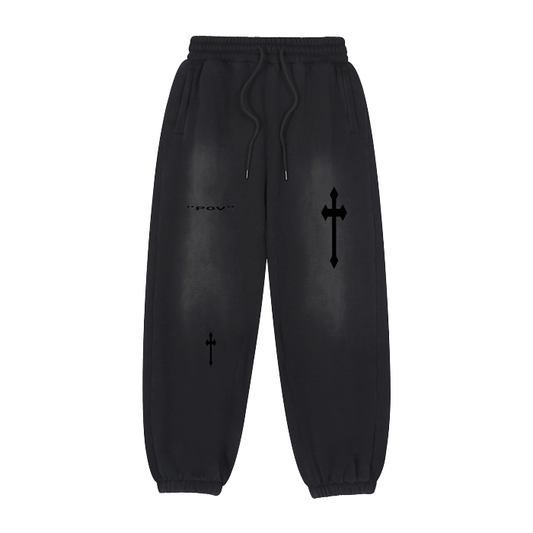 "POV" Crosses Jogger Sweats