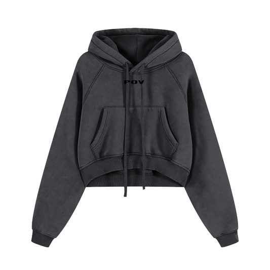 "POV" Cropped Hoodie