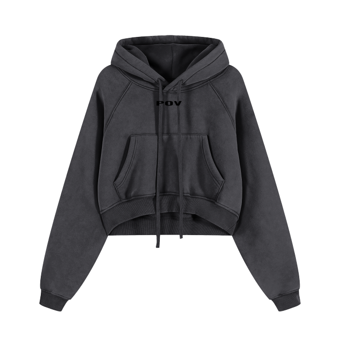 "POV" Cropped Hoodie