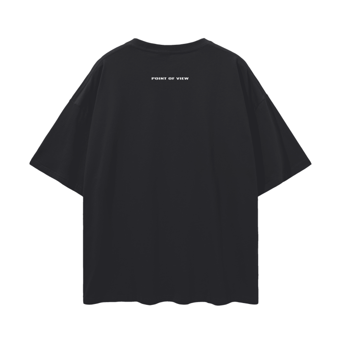 "POV" Center Logo Oversize Deep Drop Shirt