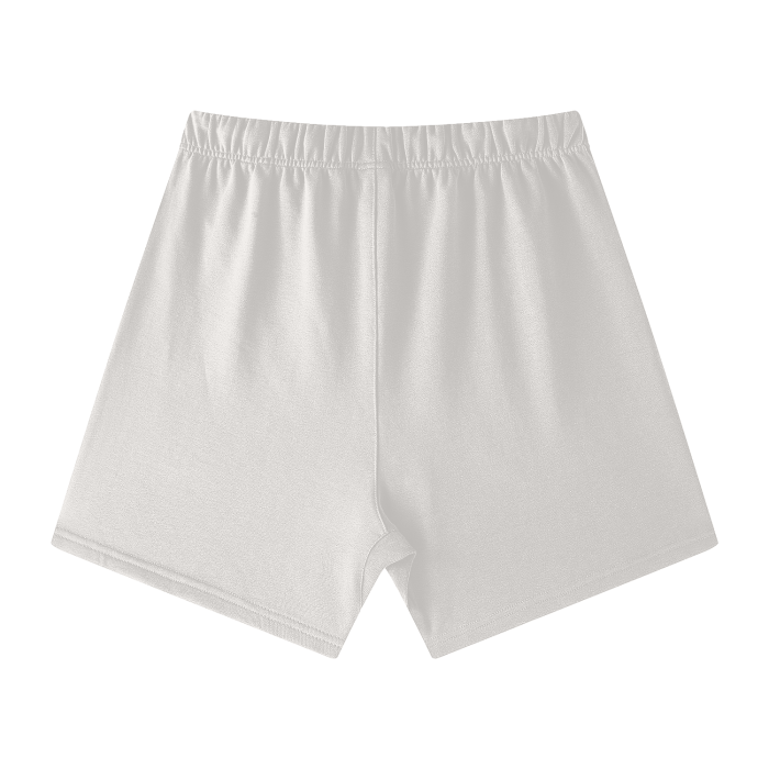 "POINT OF VIEW" Small Logo Loose Fit Cotton Shorts