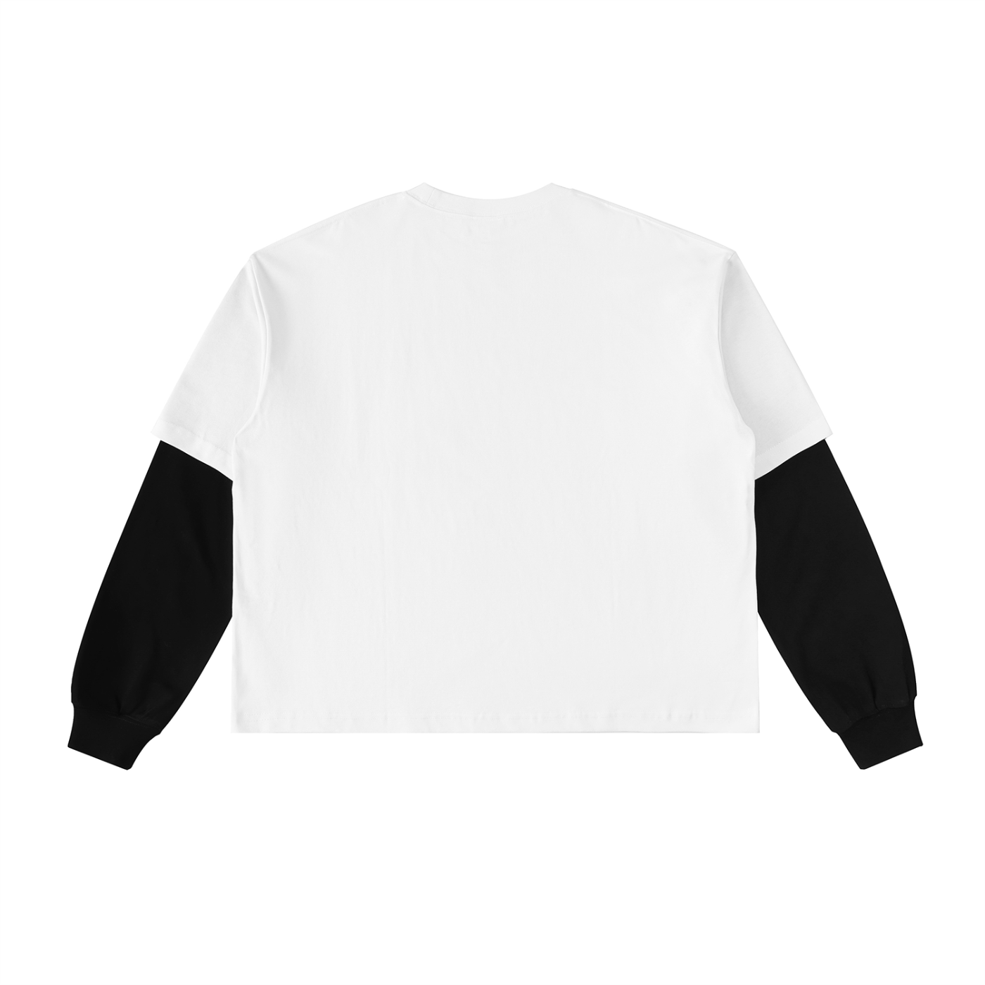 POV Layered Contrast Sleeve Cotton T-Shirt