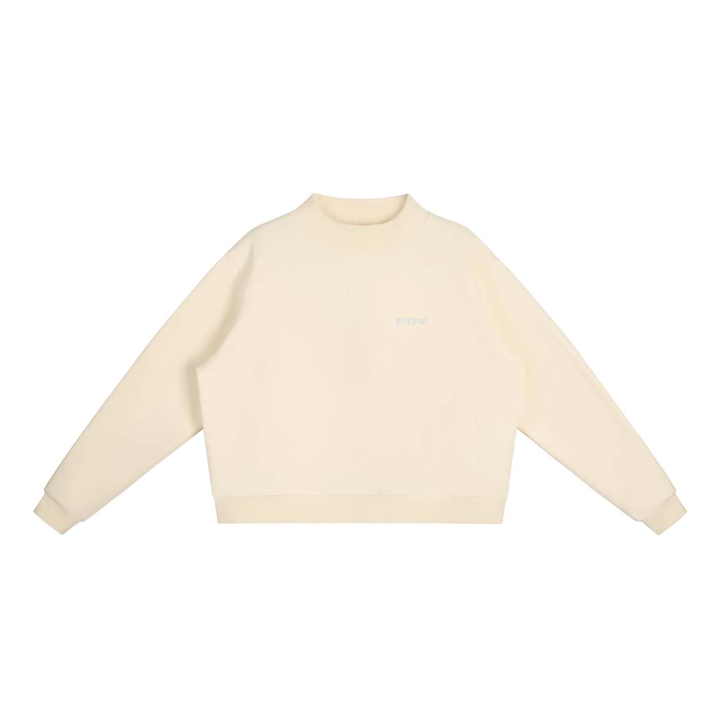 POV Fleece Mock-Neck Crew Sweatshirt